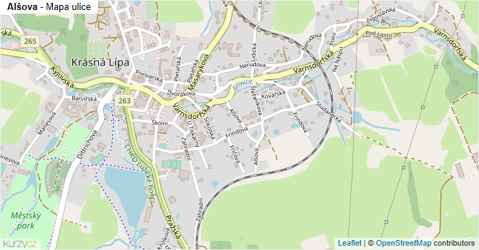 Alšova - mapa ulice