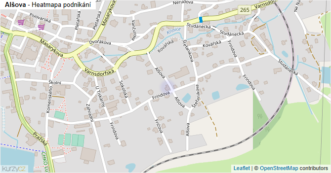 Alšova - mapa podnikání