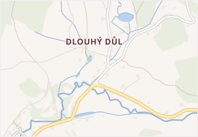 Dlouhý Důl v obci Krásná Lípa - mapa části obce