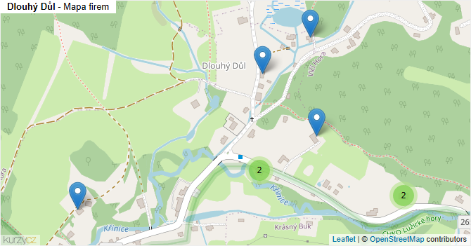 Dlouhý Důl - mapa firem