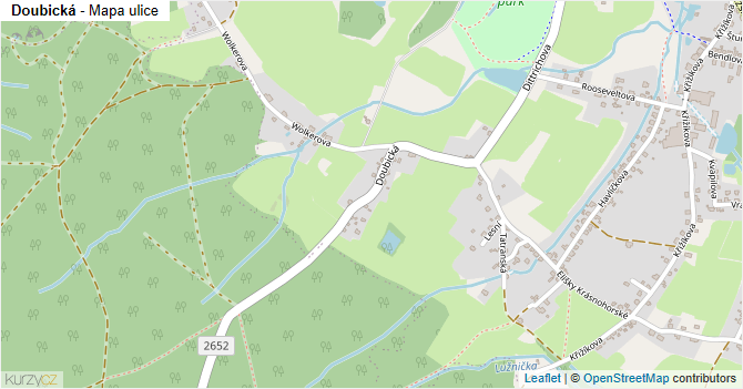 Doubická - mapa ulice