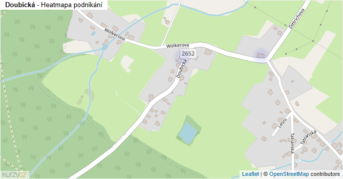 Doubická - mapa podnikání