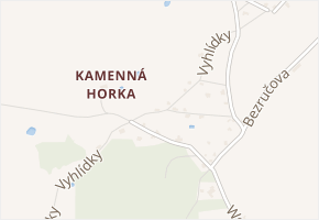 Kamenná Horka v obci Krásná Lípa - mapa části obce