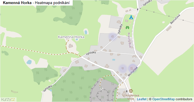 Kamenná Horka - mapa podnikání