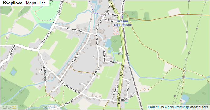 Kvapilova - mapa ulice