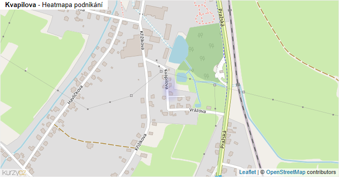 Kvapilova - mapa podnikání