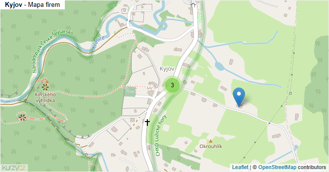 Kyjov - mapa firem