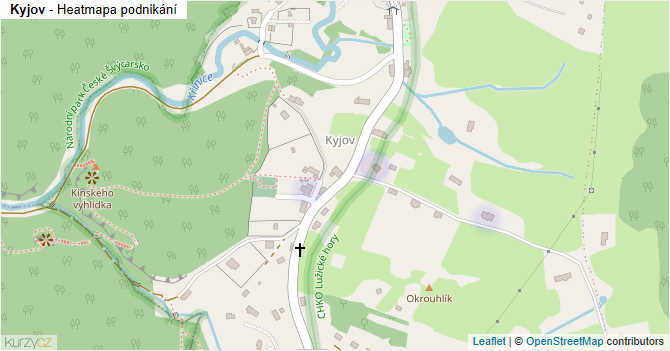 Kyjov - mapa podnikání
