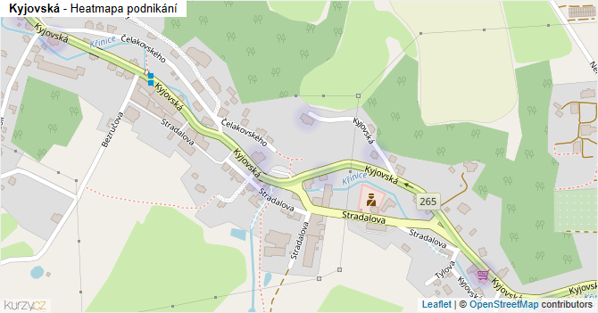 Kyjovská - mapa podnikání