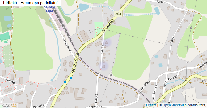 Lidická - mapa podnikání