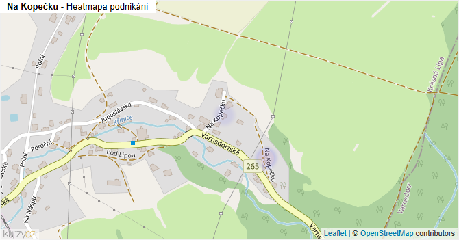 Na Kopečku - mapa podnikání
