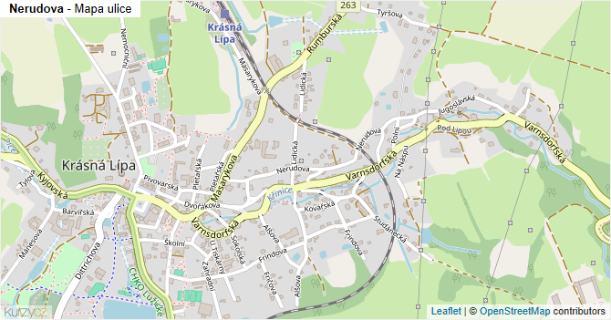 Nerudova - mapa ulice