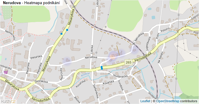 Nerudova - mapa podnikání