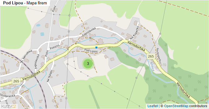 Pod Lipou - mapa firem
