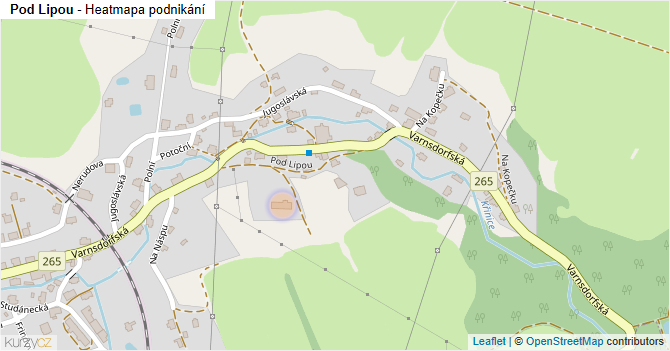 Pod Lipou - mapa podnikání