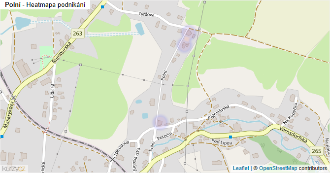 Polní - mapa podnikání