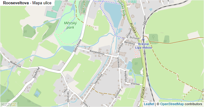 Rooseveltova - mapa ulice