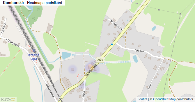Rumburská - mapa podnikání