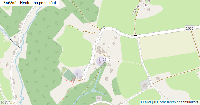 Sněžná - mapa podnikání