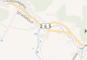 Stradalova v obci Krásná Lípa - mapa ulice