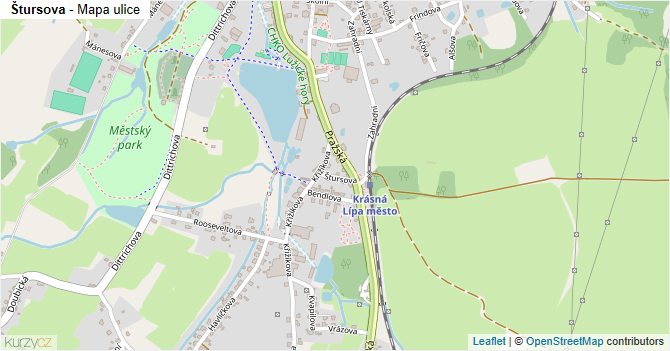Štursova - mapa ulice