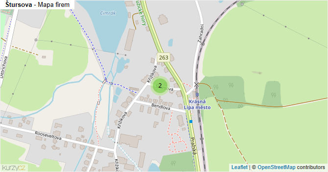 Štursova - mapa firem