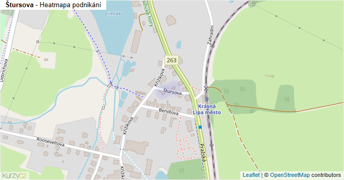 Štursova - mapa podnikání