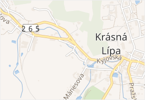Tylova v obci Krásná Lípa - mapa ulice