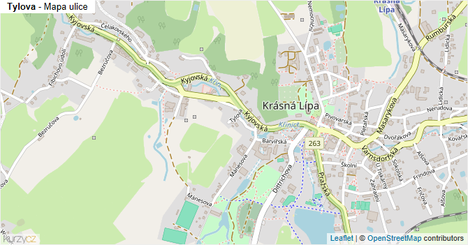 Tylova - mapa ulice