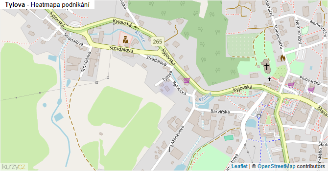 Tylova - mapa podnikání