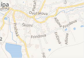 U Tiskárny v obci Krásná Lípa - mapa ulice
