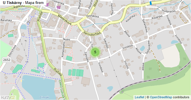 U Tiskárny - mapa firem