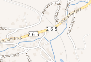 Varnsdorfská v obci Krásná Lípa - mapa ulice