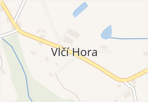 Vlčí Hora v obci Krásná Lípa - mapa části obce