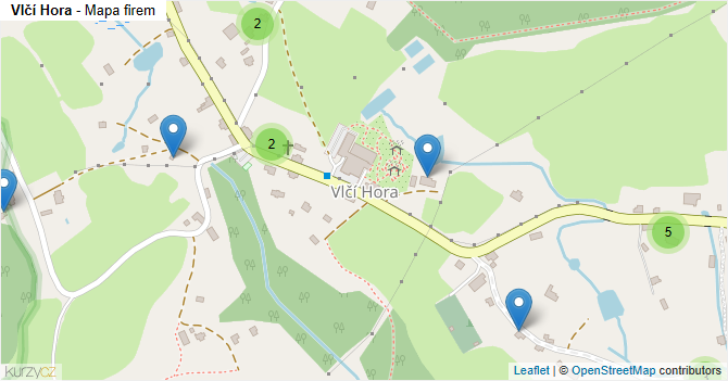 Vlčí Hora - mapa firem