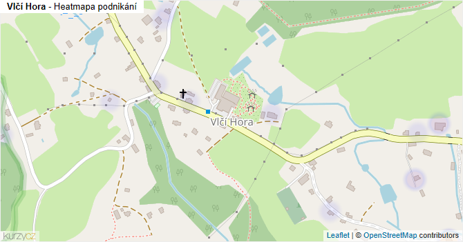 Vlčí Hora - mapa podnikání