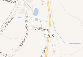 Vrázova v obci Krásná Lípa - mapa ulice