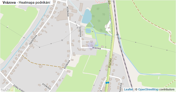 Vrázova - mapa podnikání