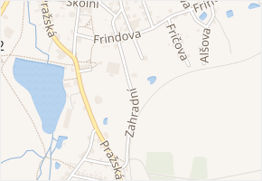 Zahradní v obci Krásná Lípa - mapa ulice