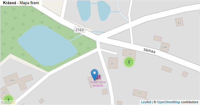 Krásná - mapa firem