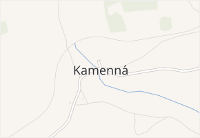 Kamenná v obci Krásná - mapa části obce