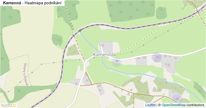 Kamenná - mapa podnikání