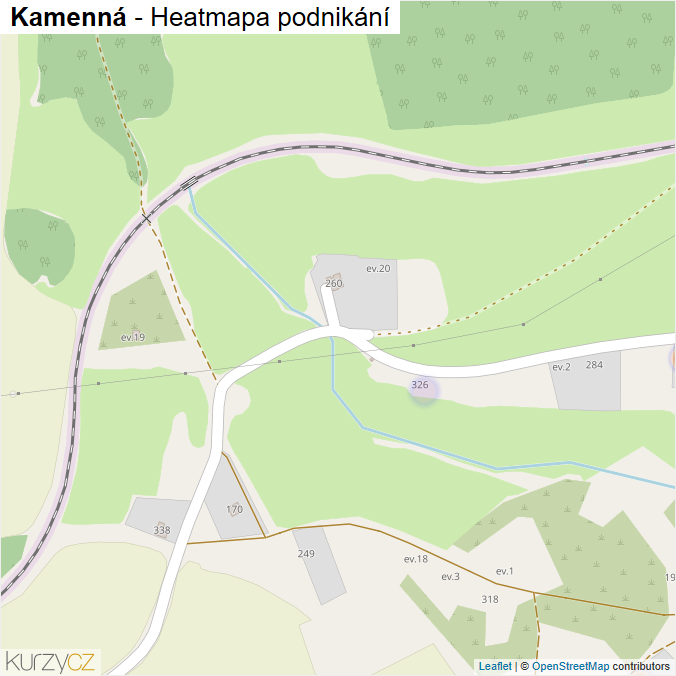 Mapa Kamenná - Firmy v části obce.