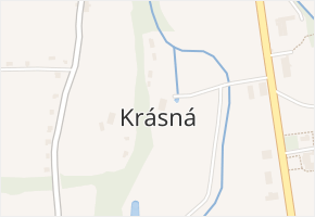 Krásná v obci Krásná - mapa části obce