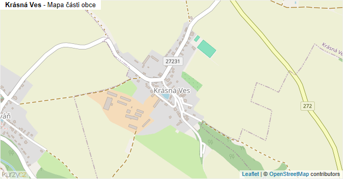 Krásná Ves - mapa části obce