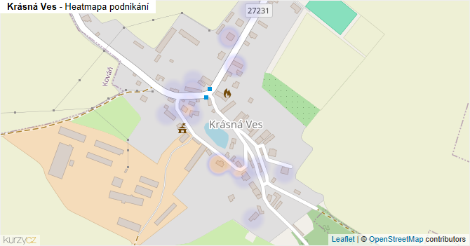 Krásná Ves - mapa podnikání