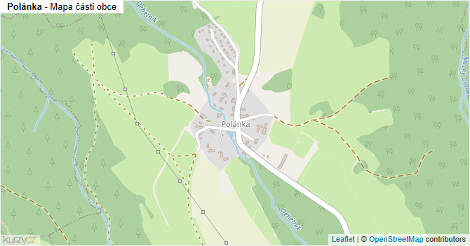 Polánka - mapa části obce