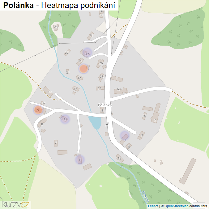 Mapa Polánka - Firmy v části obce.