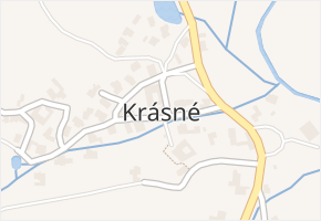 Krásné v obci Krásné - mapa části obce
