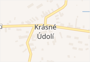 Krásné Údolí v obci Krásné Údolí - mapa části obce